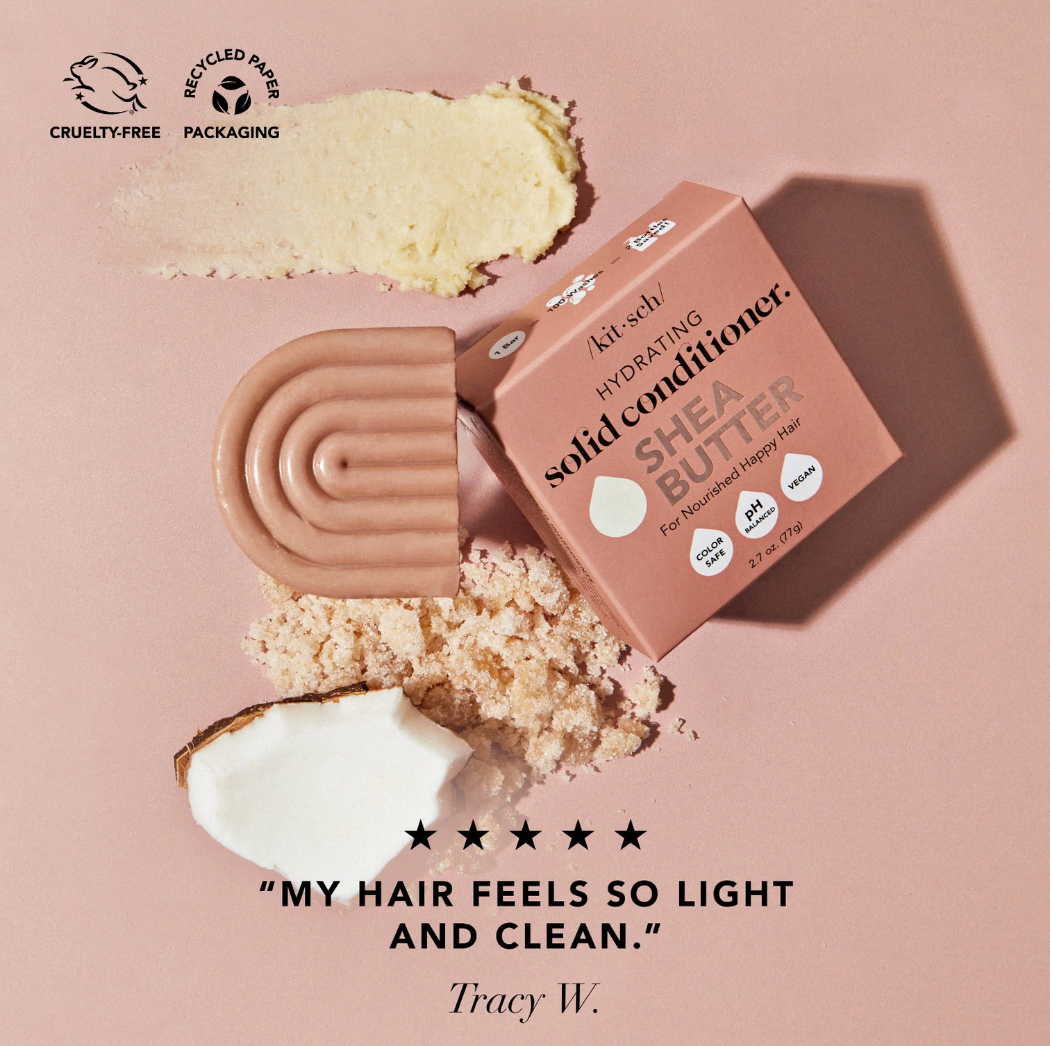 Kitsch Shea Butter Nourishing Conditioner Bar - Life Before Plastic